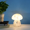 Small Glass Mushroom Table Lamp Night Light Bedside Desk Lamp