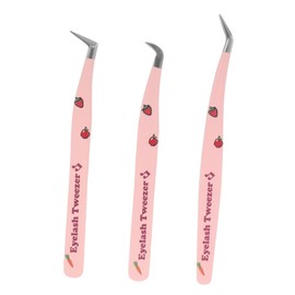 Ipetboom 3Pcs Stainless Steel Eyelash Tweezers High Precision Curved Tips for Volume Lash Extension Application Professional Salon Tools for Effortless Eyelash Styling