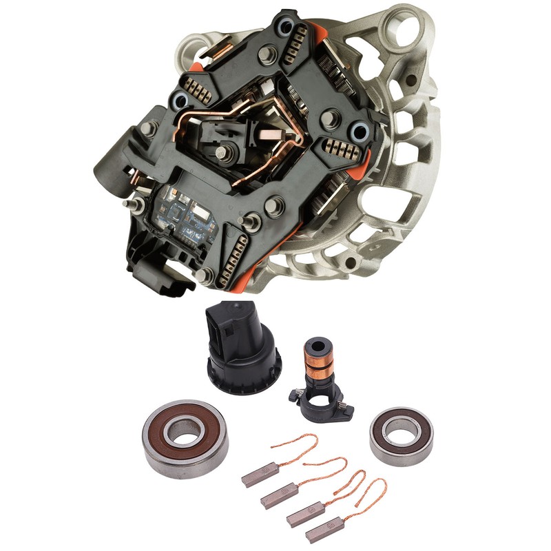 Alternator Repair Kit Slip Ring Brushes Bearings Set 230090 Replacement