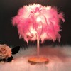 Feather Table Lamp Light Luxury Bedside Lamp Night Light for