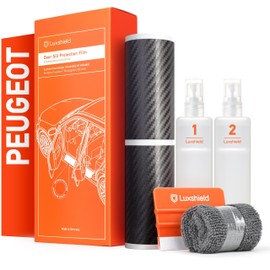 Luxshield Car Door Sill Protector for Peugeot Rifter I 2018-2025 - Protective Film Car Door Accessories Trim Paint Protection Film Carbon Black