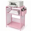 ECOLOVI Small 3 Tier Printer Stand for Under Desk, Height