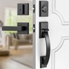 Floresita Front Door Lock Set, Black Front Door Handle and