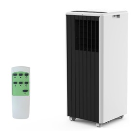 GarveeTech 8000 BTU Portable Air Conditioner - 3-In-1 Cooling, Dehumidifier & Fan, Quiet AC Unit for Rooms Up to 350 Sq.Ft, 24H Timer, Remote Control & Window Kit Included, Black