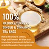 Premium Turmeric, Ginger, Cinnamon Blend Tea Bags, 100% Natural &