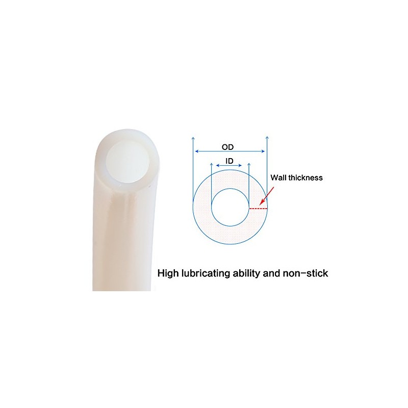 PTFE Teflon tubing 10ft - 3mm ID X 4mm OD