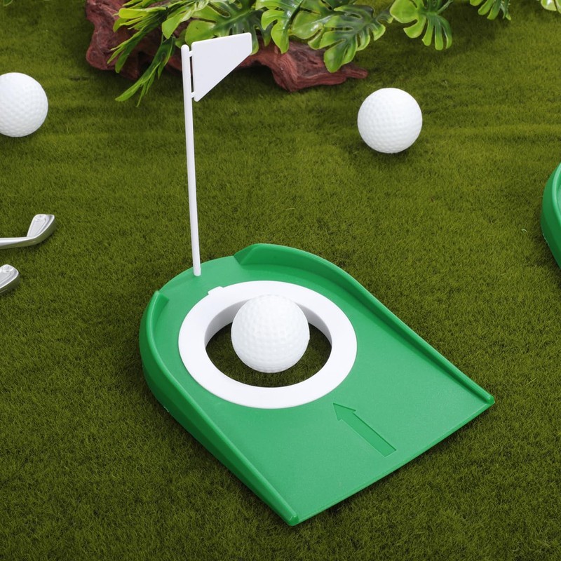 Toddmomy 2pcs Golf Putting Cup and Flag: Plastic Golf Practice