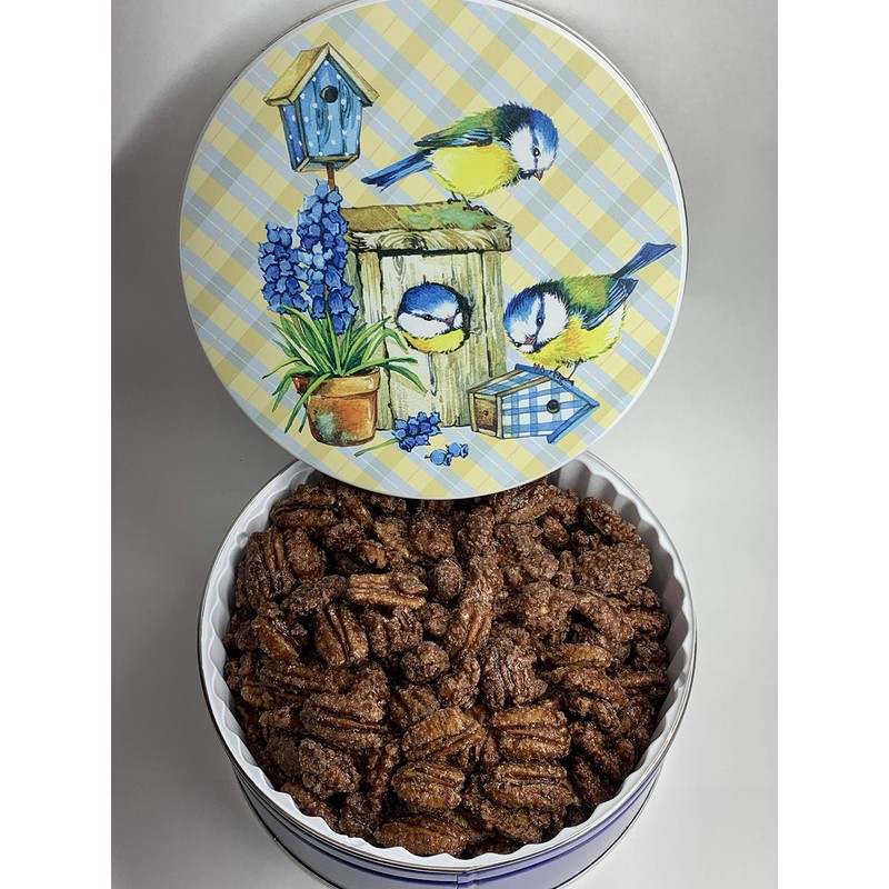 Cinnamon Roasted Nuts Gift Tin (Pecans, 1.5 Pound)