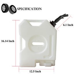TARKII 2-Gallon Portable Water Tank, White Water Can for Vehicles (1 pcs)