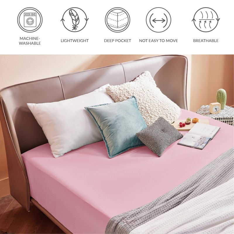Bedsure Super King Fitted Sheet - Bed Sheets Extra Deep