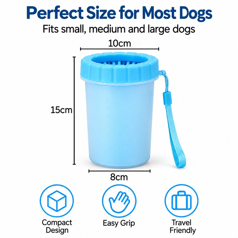 Dog Paw Cleaner Cup for After-Walk Cleaning – Portable Paw