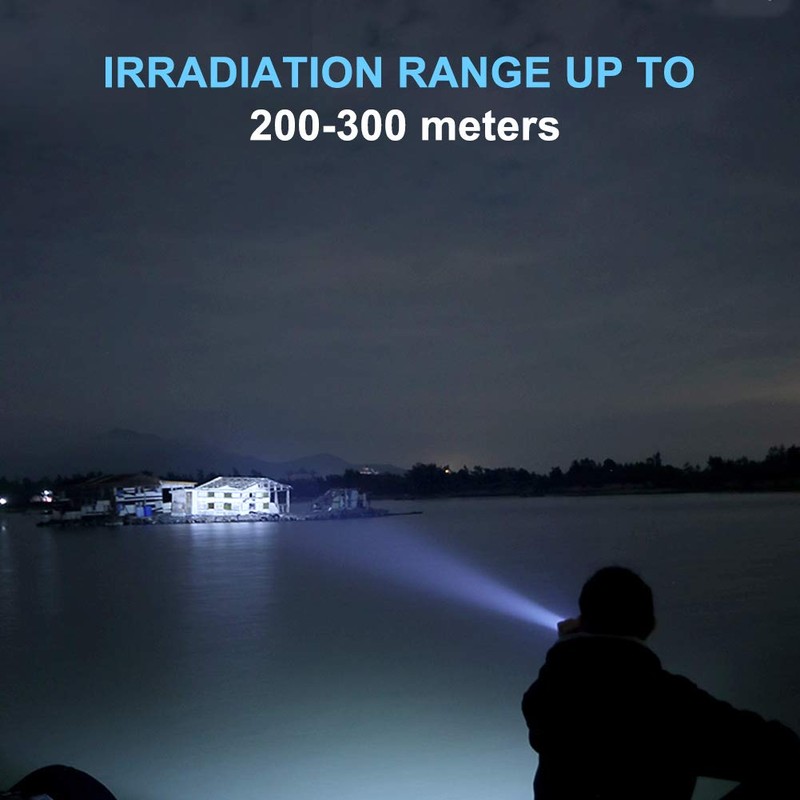 NPET T08-2 Solar Power Flashlight Car Flashlight USB Rechargeable Tactical