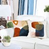 YCOLL Cushion Covers, Set of 4, Linen, Decorative, Geometric Pattern,