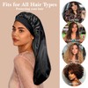 STUDIO LIMITED Extended Silky Braid Hair Bonnet, Silk Sleeping Cap