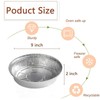JIUMO 9”Round Aluminum Pans, Tin Foil Pans, Recyclable Disposable Containers,
