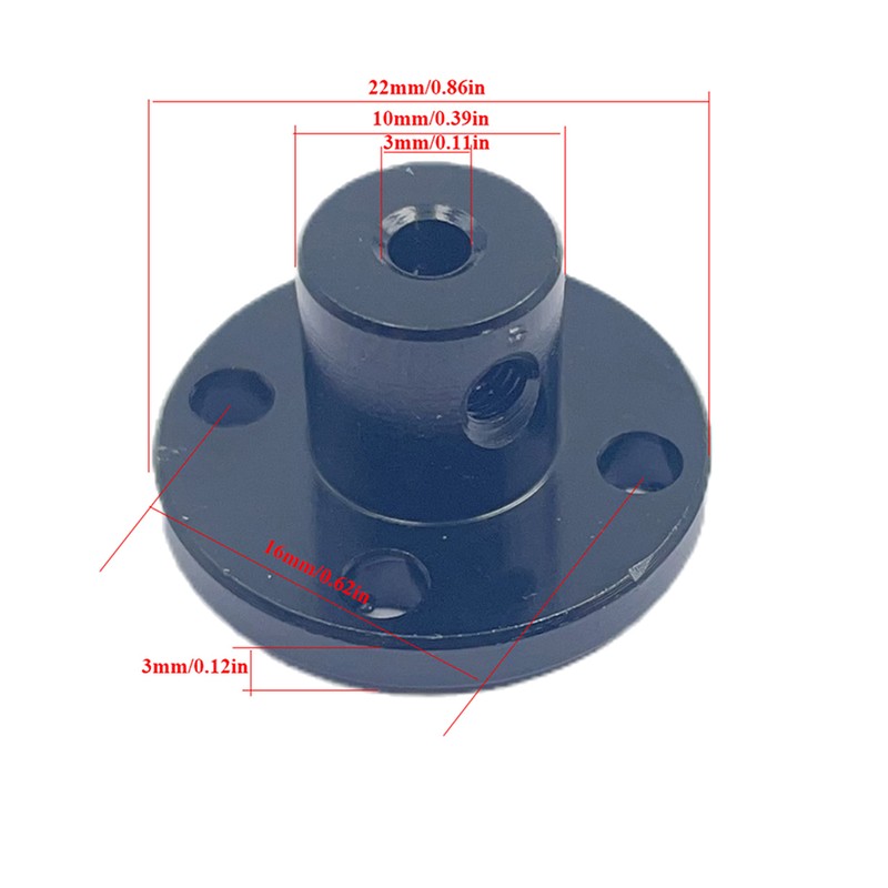4pcs 3mm Aluminum Alloy Rigid Flange Coupling Motor Guide Shaft