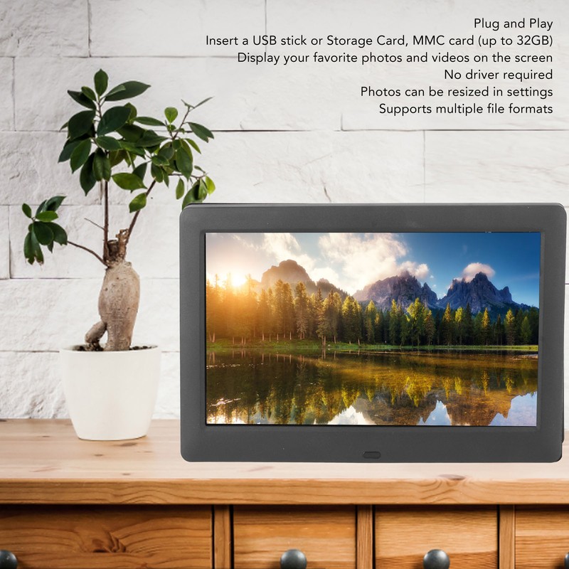 Digital Photo Frame 8 Inch HD IPS Music Video Playback