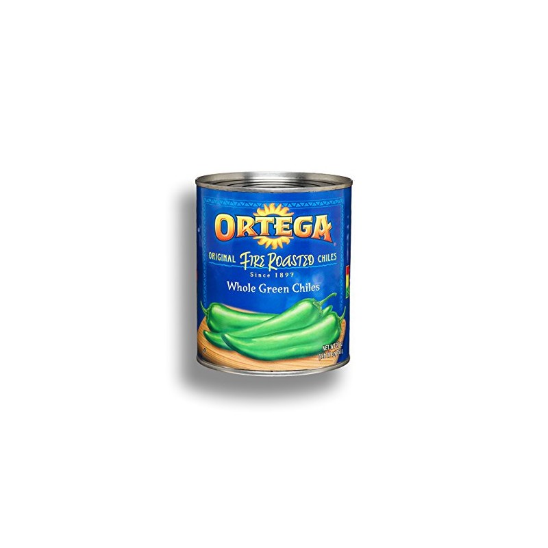 Ortega Peppers, Whole Green Chiles, Mild, 27 Ounce
