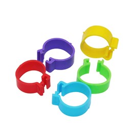 FSSTUD 100 Pcs 20mm Plastic Chicken Leg Rings Poultry Ankle Bands Clip on Leg Bands Bird Identification Ring Poultry Accessories