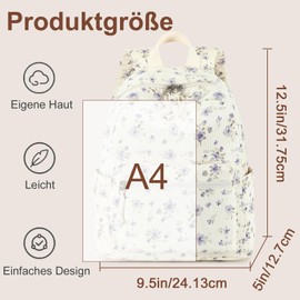 LEDAOU Small Backpack for Women Mini Backpack Purse for Girls Teenagers Kids School Travel Shoulder Bag Small Backpacks Women, Small Flowers 201, One size
