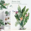 Fujitoya Flower Green Leaves Birds Plants Green Flower Wall Sticker