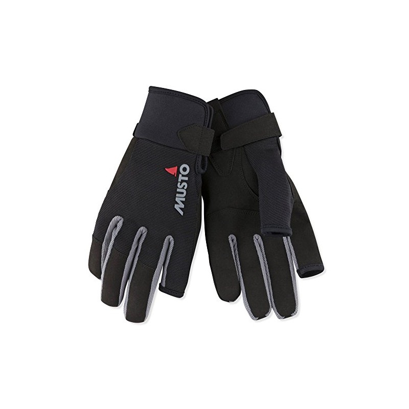 Musto 2018 Essential Sailing Long Finger Gloves in Black -