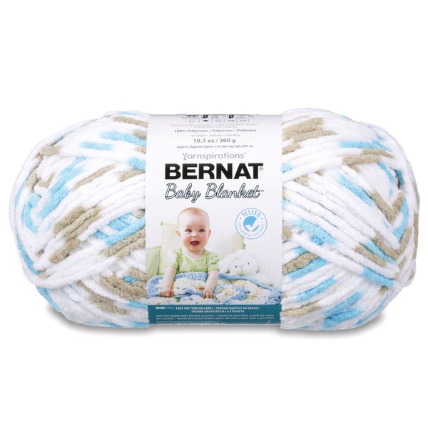 Bernat Baby Blanket Big Ball Little Teal Doves