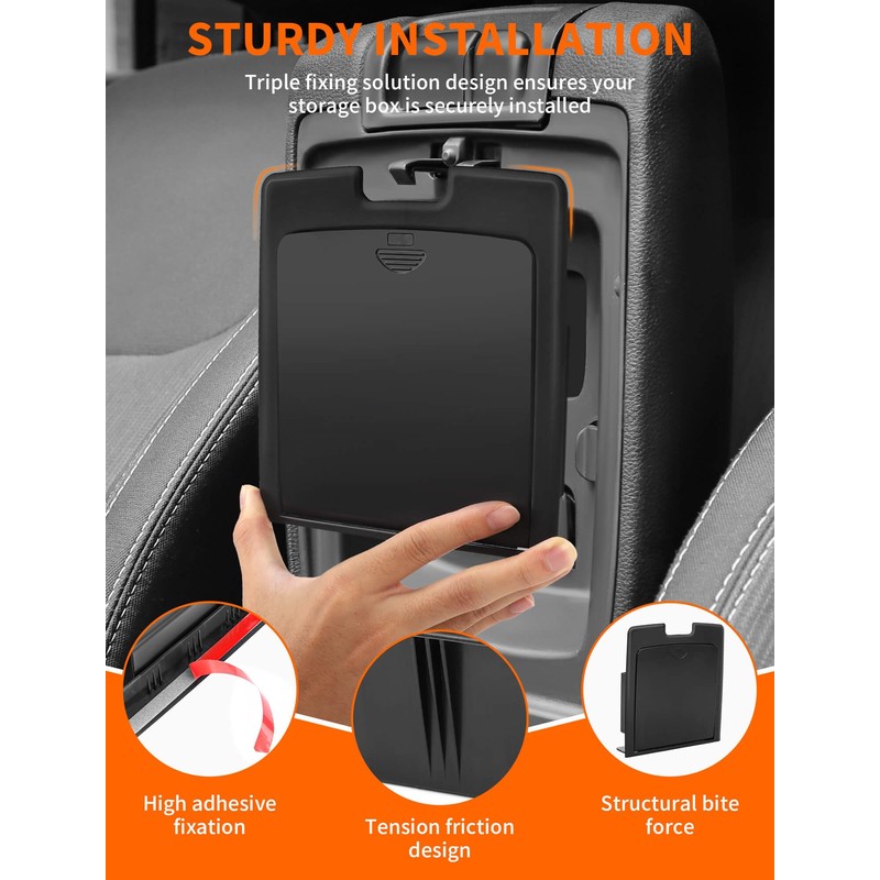 Savadicar One-Touch Hidden Storage Organizer Compatible with 2011-2018 Jeep Wrangler