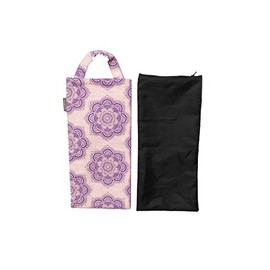 Bolsa de Arena de Yute sin Relleno para Yoga (7,5 x 17 Pulgadas) para Pesas de Yoga y Entrenamiento de Resistencia, púrpura, Natural (Natural/Purple), Large