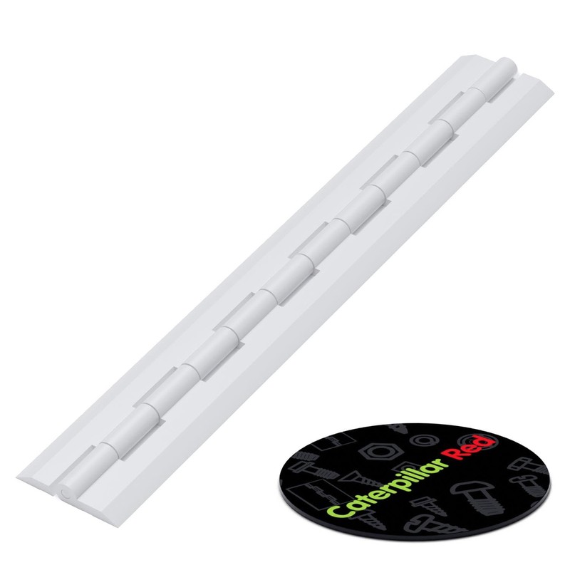 3 x Acrylic Hinge 300mm White, Continous Acrylic Piano Hinges,
