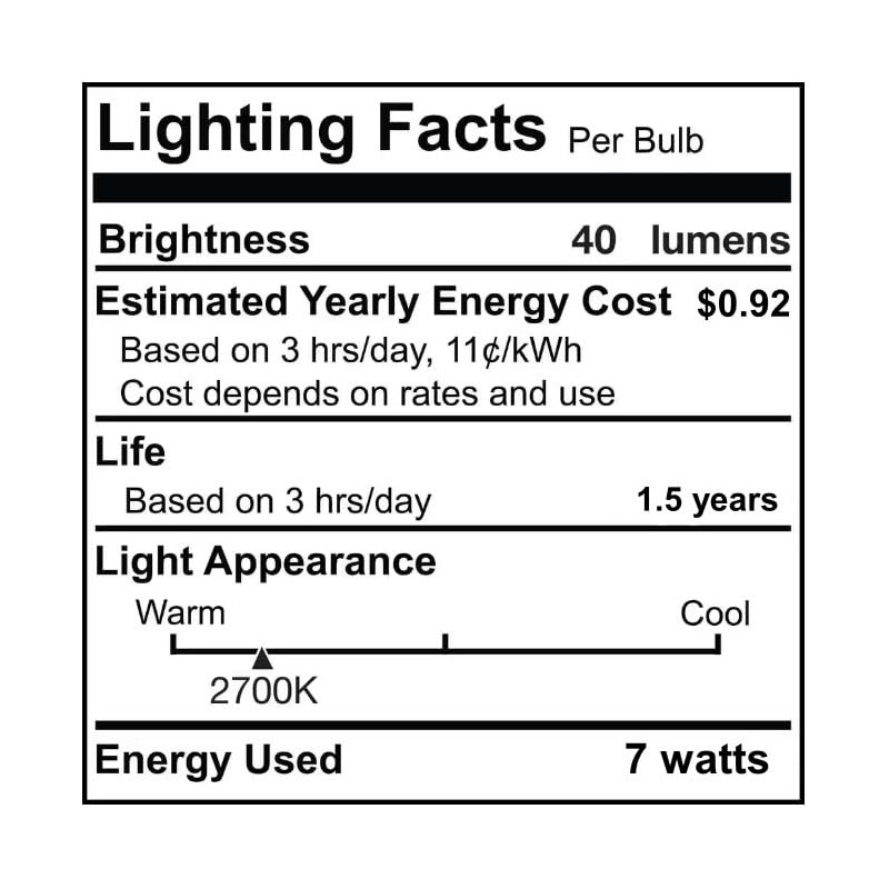 Box of 25 Light Bulbs - Opaque Yellow, Steady Burning,