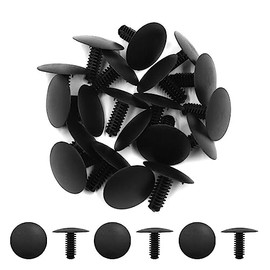 20pcs Black Car Plastic Push Rivet Fastener Bumper Clips Fit 5mm x 4mm Dia Hole