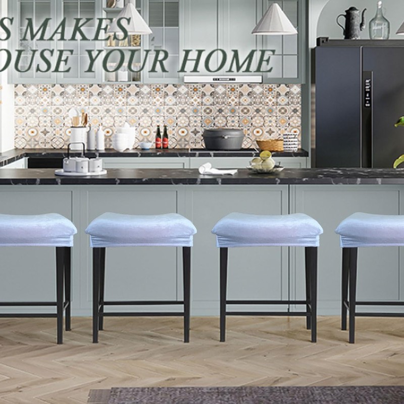 Bifaunvogel Bar Stool Cover Rectangle Set of 4 Velvet Stretch