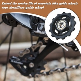 Road Bike Derailleur Pulley - Silent Bike Guide Roller Pulley - Sealed Bearings, Wear-Resistant, Multi-Functional Cycling Accessories for Mountain Road Commuting