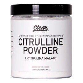 Clear Citrulline Powder Citrulina Malato 250g 50 Servs Sabor Sin Sabor