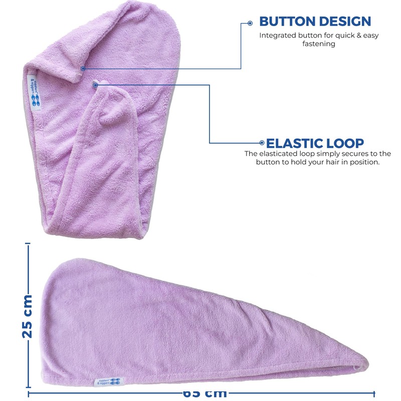 tiddlers & nippers Super Absorbent Hair Wrap Twist Towels |