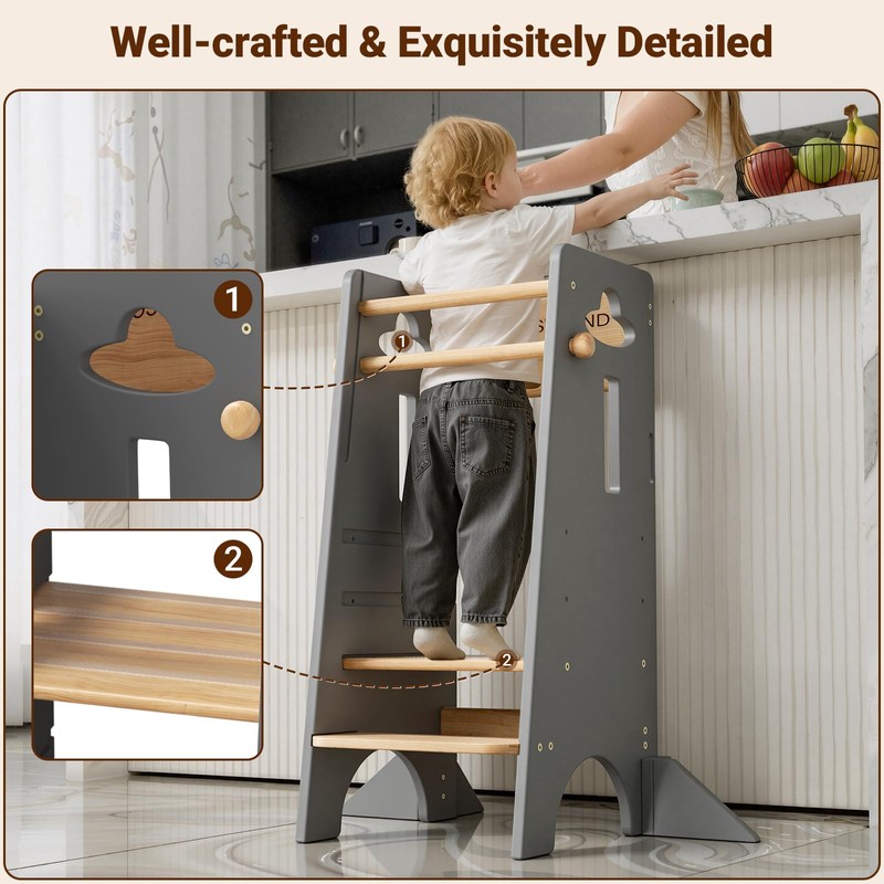 COSYLAND Adjustable Toddler Standing Tower (NO Backing Board) - Stable