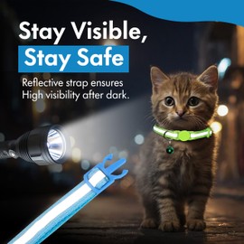 12 Pack Reflective Cat Collars With Bell, Safety Quick Release Breakaway Buckle, Adjustable Collar 19-32cm (7.5''-12.5'') For All Domestic Cats, Kitten, Pet, Male and Female (Multi-colored)