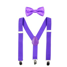 HANERDUN Kids Braces Bowtie Sets Adjustable Suspenders With Bow Ties Gift Idea For Boys And Girls