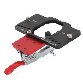 35mm Hinge Boring Jig, Aluminum Alloy Cabinet Door Drilling Tool for Woodworking, Accurate Positioning, with Guide Locator, End Stop Thumbscrew for Depth Setting, Clamping