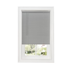 Ergode Cordless GII Deluxe Sundown 1" Room Darkening Blind - Heavyweight PVC, Tilt Wand, Cordless Lift - 30x64 Gray