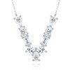 Pass Diamond Tester Letter F Multi Cut VVS Moissanite Necklace