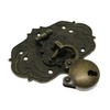 LDCREEE Antique Embossing Decorative Brass Hasp Clasp Latch Lock with