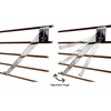Chrome Adjustable Angle Slatwall Shelf Bracket 12" D - 6