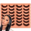 Short Lashes Natural Look False Eyelashes Thick Fluffy Faux Mink