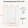 55.1" Extra Tall Pet Gate, 29.5-43" Wide with Adjustable Cat