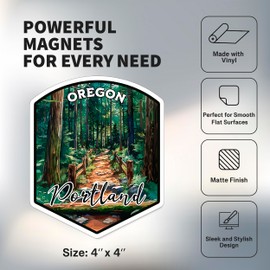 Portland Oregon Magnet 4 inch 2 Pack Vinyl for Souvenir Gift Refrigerator Fridge Dishwasher ID44999