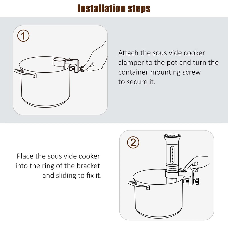 Sous Vide Bracket Clamp Replacement: KitchenBoss Sous Vide Cooker Fixing