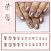 RUOKEXIN Fall Press-on Nails - Short, Square, Pink False Nails