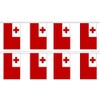 Tonga 12x18 Bunting String Flag Banner (8 Flags) - Quality